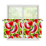 Watercolor Watermelon Pattern Print Tier Curtains