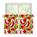 Watercolor Watermelon Pattern Print Tier Curtains