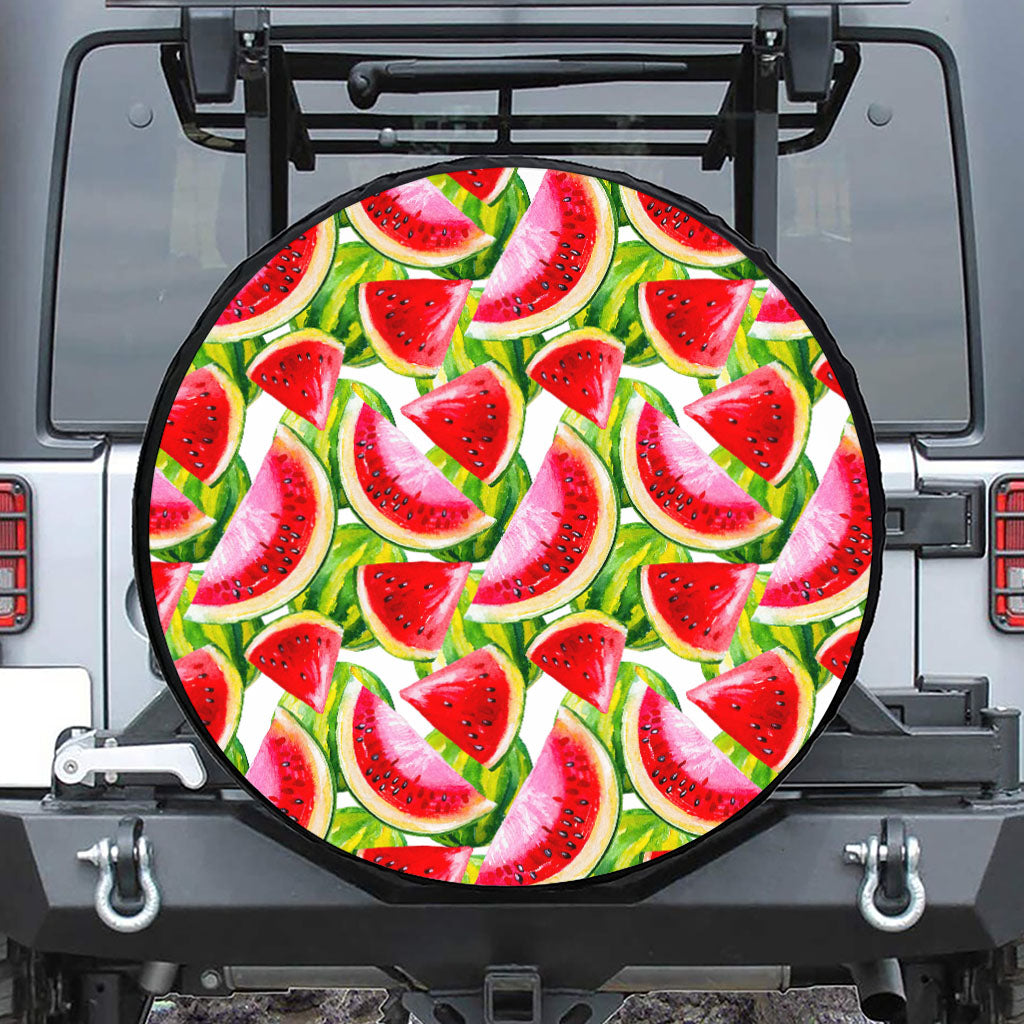 Watercolor Watermelon Pattern Print Tire Cover