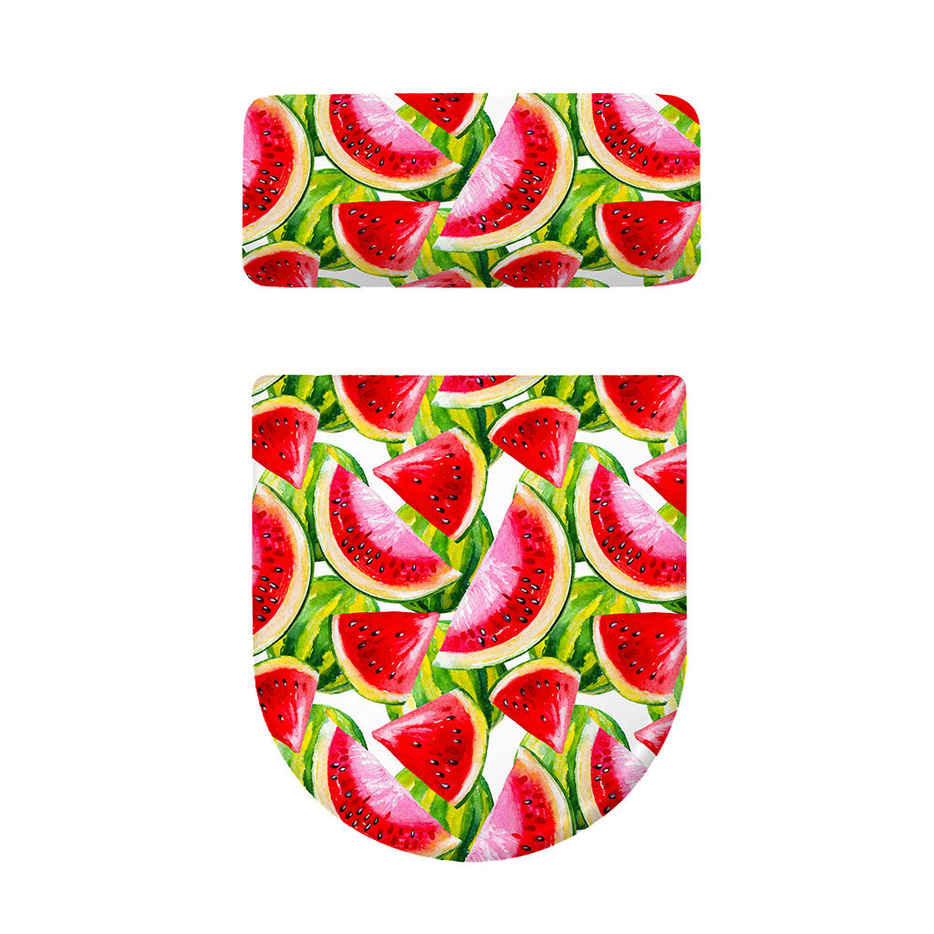 Watercolor Watermelon Pattern Print Toilet Lid And Tank Cover Set