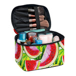 Watercolor Watermelon Pattern Print Travel Makeup Bag