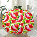 Watercolor Watermelon Pattern Print Waterproof Round Tablecloth