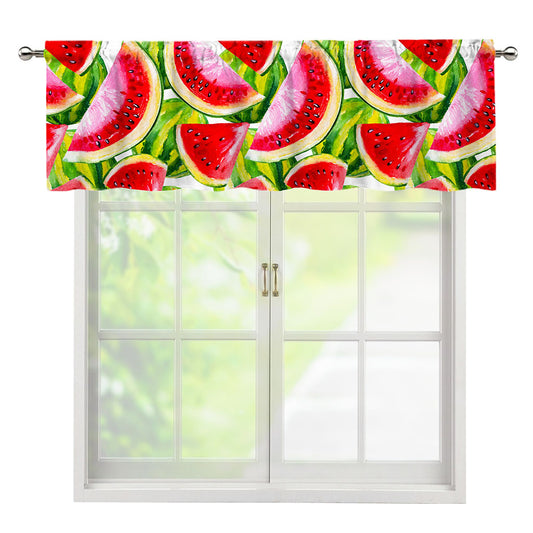 Watercolor Watermelon Pattern Print Window Valance