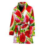 Watercolor Watermelon Pattern Print Women's Bathrobe