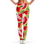 Watercolor Watermelon Pattern Print Women's Leggings