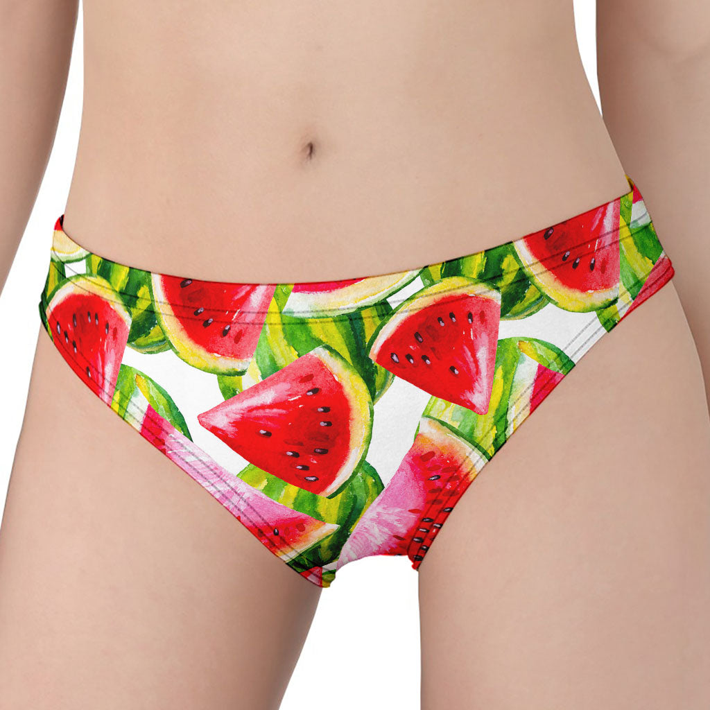 Watercolor Watermelon Pattern Print Women's Panties