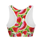 Watercolor Watermelon Pattern Print Women's Sports Bra