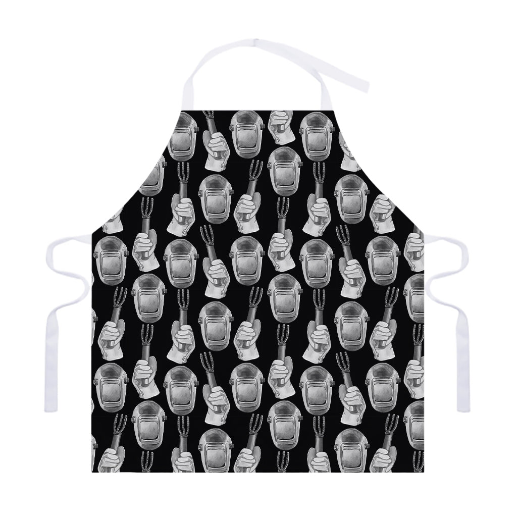 Watercolor Welder Pattern Print Adjustable Apron