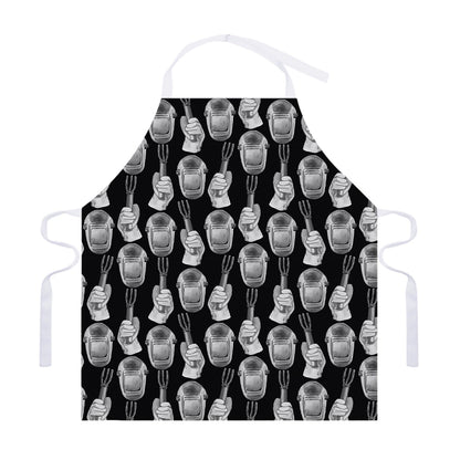 Watercolor Welder Pattern Print Adjustable Apron