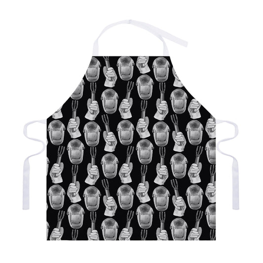 Watercolor Welder Pattern Print Adjustable Apron