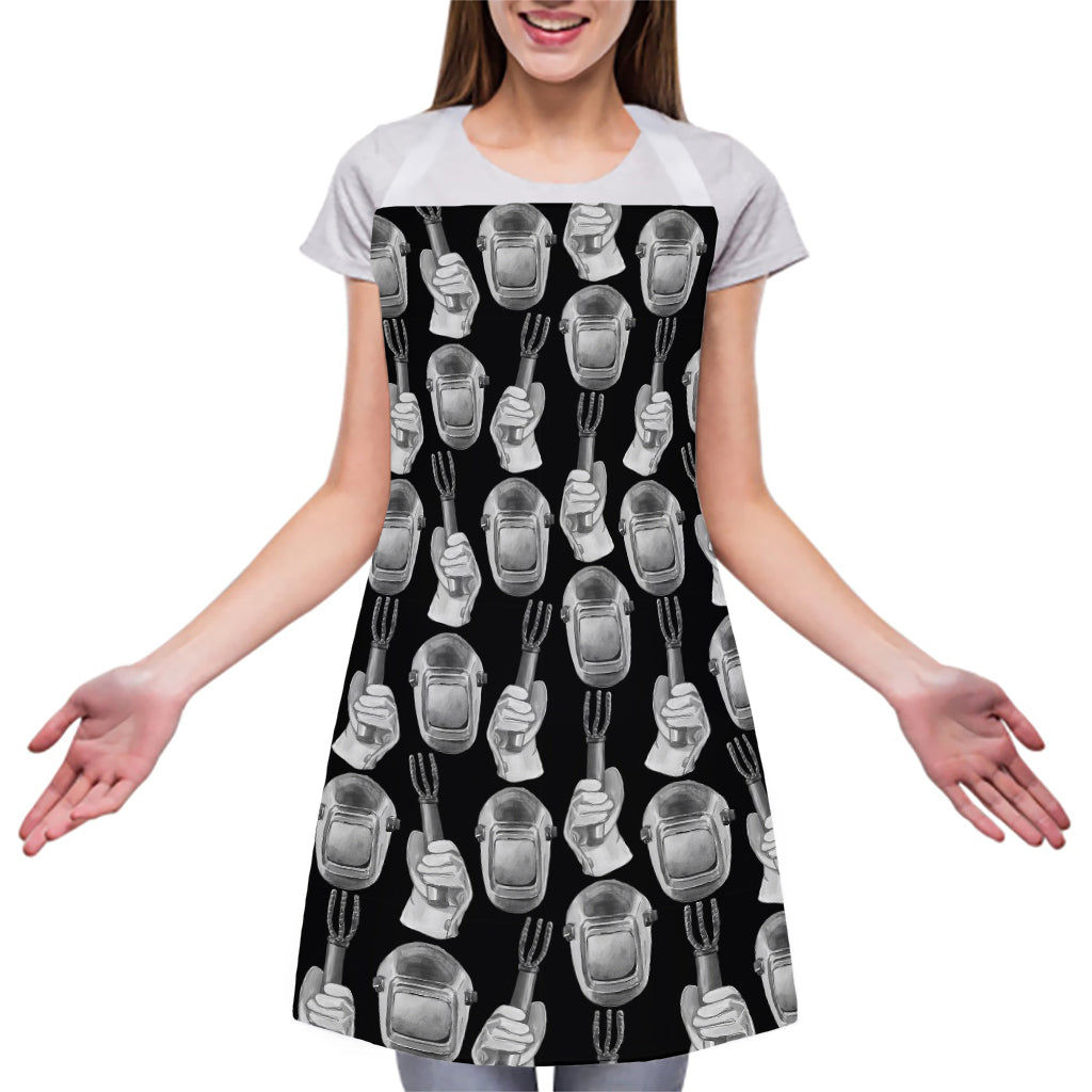 Watercolor Welder Pattern Print Adjustable Apron
