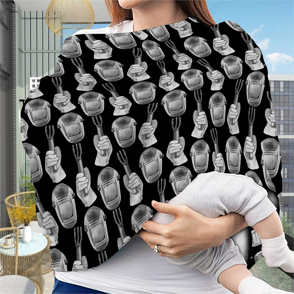 Watercolor Welder Pattern Print Baby Seat Cover