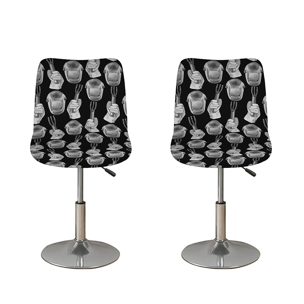 Watercolor Welder Pattern Print Bar Stool Covers