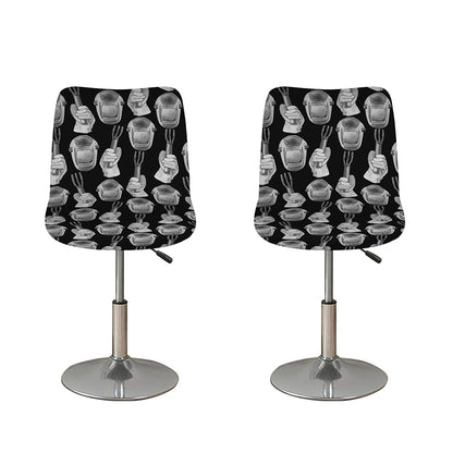 Watercolor Welder Pattern Print Bar Stool Covers