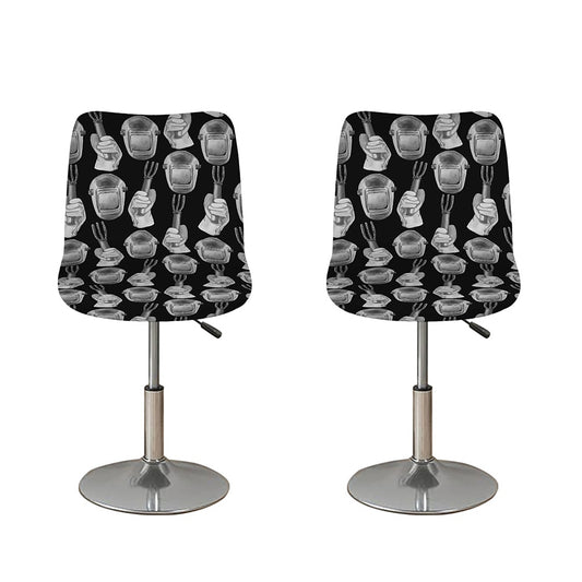 Watercolor Welder Pattern Print Bar Stool Covers