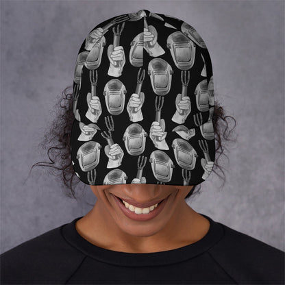 Watercolor Welder Pattern Print Baseball Cap