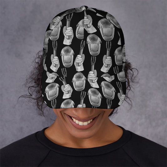 Watercolor Welder Pattern Print Baseball Cap