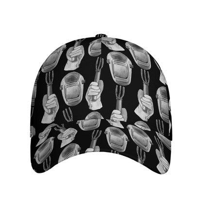 Watercolor Welder Pattern Print Baseball Cap
