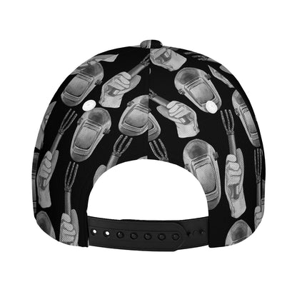 Watercolor Welder Pattern Print Baseball Cap