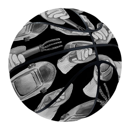 Watercolor Welder Pattern Print Basketball