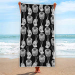 Watercolor Welder Pattern Print Beach Towel
