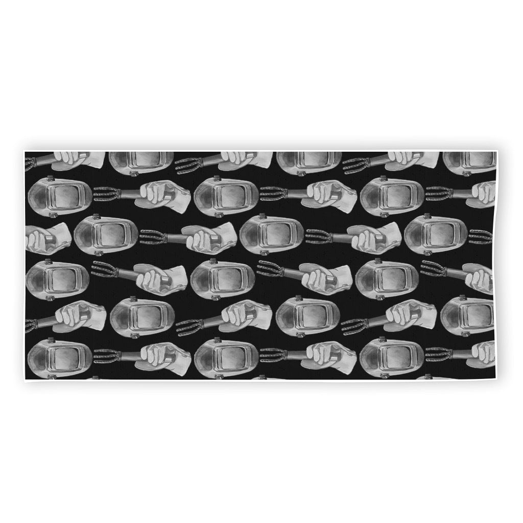 Watercolor Welder Pattern Print Beach Towel