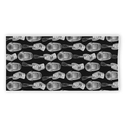 Watercolor Welder Pattern Print Beach Towel