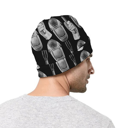 Watercolor Welder Pattern Print Beanie
