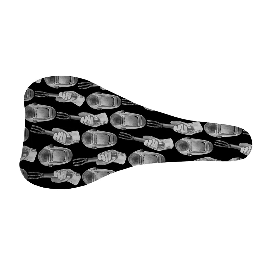 Watercolor Welder Pattern Print Bicycle Seat Cover