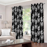 Watercolor Welder Pattern Print Blackout Grommet Curtains
