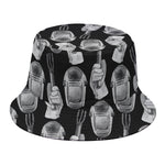 Watercolor Welder Pattern Print Bucket Hat