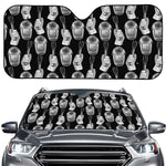 Watercolor Welder Pattern Print Car Windshield Sun Shade