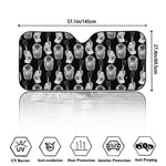 Watercolor Welder Pattern Print Car Windshield Sun Shade
