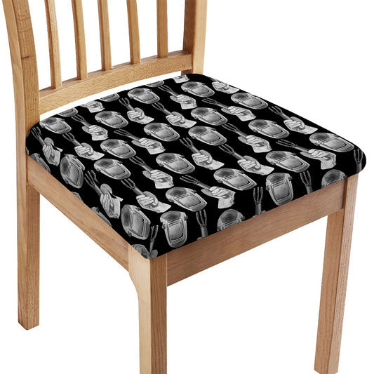 Watercolor Welder Pattern Print Chair Cushion Cover