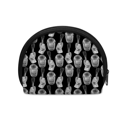Watercolor Welder Pattern Print Coin Purse
