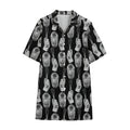 Watercolor Welder Pattern Print Cotton Hawaiian Shirt