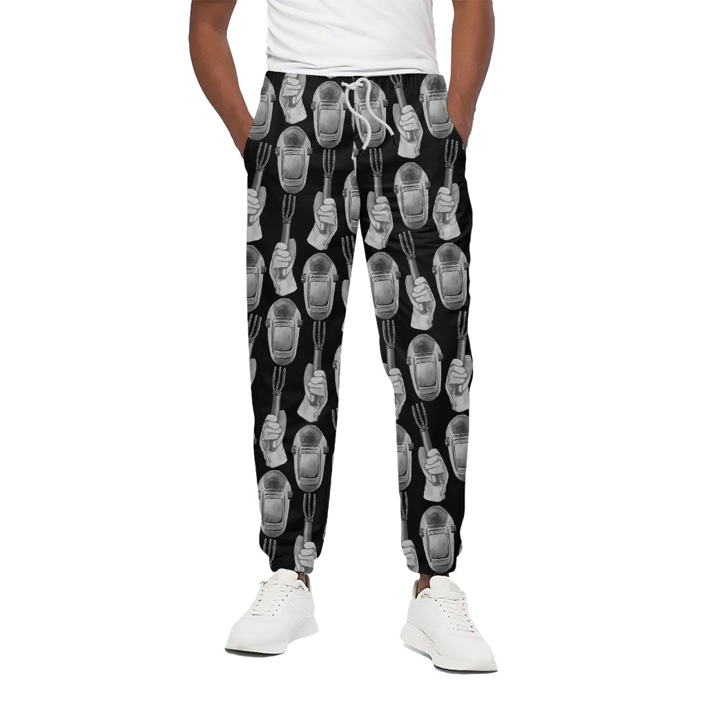Watercolor Welder Pattern Print Cotton Pants