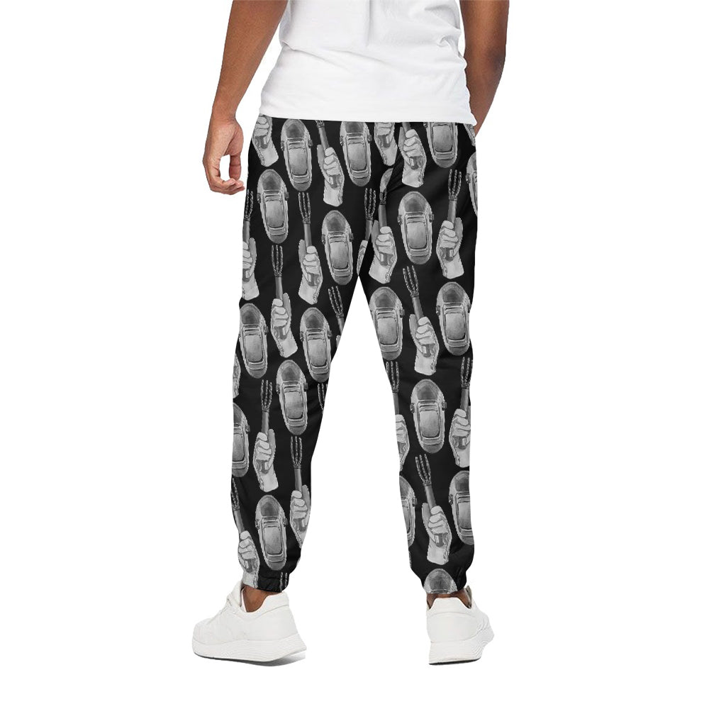 Watercolor Welder Pattern Print Cotton Pants