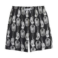 Watercolor Welder Pattern Print Cotton Shorts