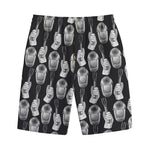Watercolor Welder Pattern Print Cotton Shorts