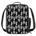 Watercolor Welder Pattern Print Crossbody Lunch Bag