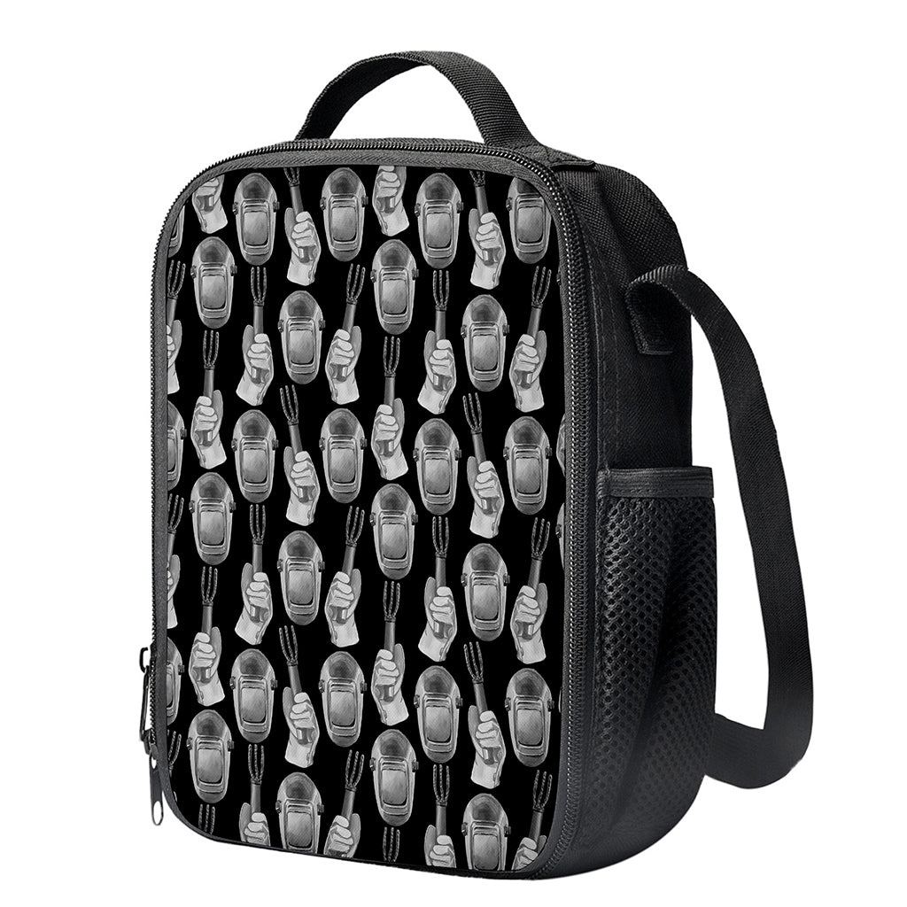 Watercolor Welder Pattern Print Crossbody Lunch Bag
