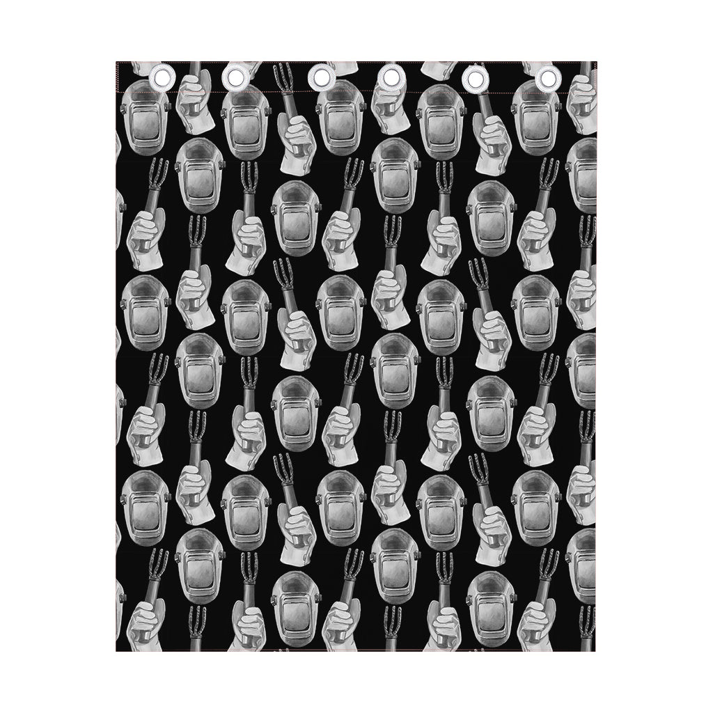 Watercolor Welder Pattern Print Curtain
