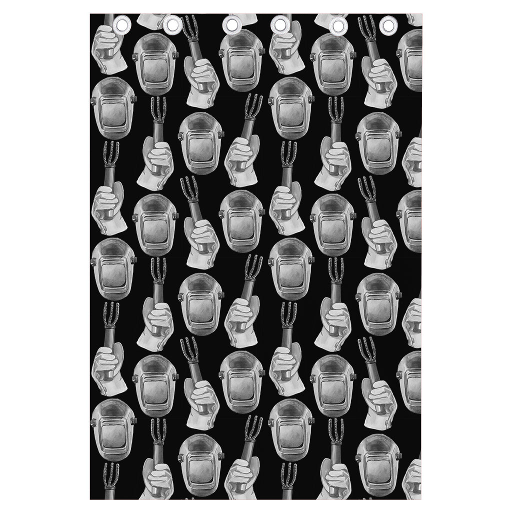 Watercolor Welder Pattern Print Curtain