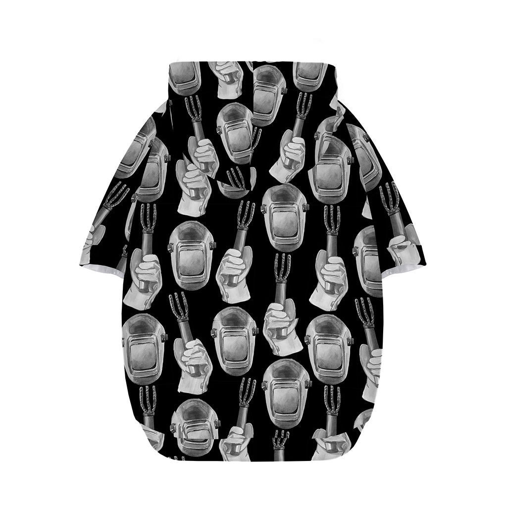 Watercolor Welder Pattern Print Dog Zip Up Hoodie