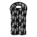 Watercolor Welder Pattern Print Double Neoprene Wine Tote