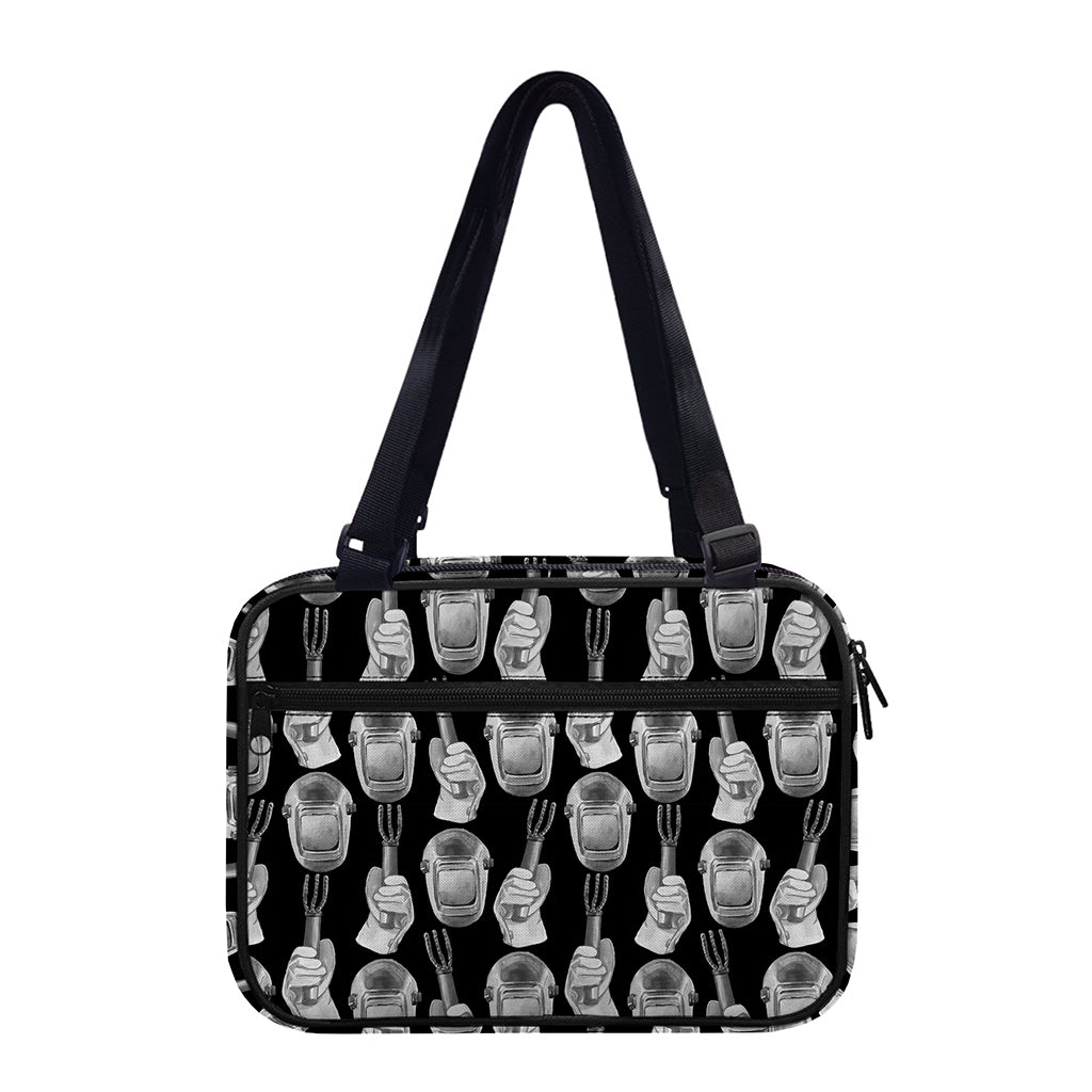 Watercolor Welder Pattern Print Double Strap Bible Bag