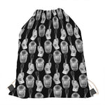 Watercolor Welder Pattern Print Drawstring Bag