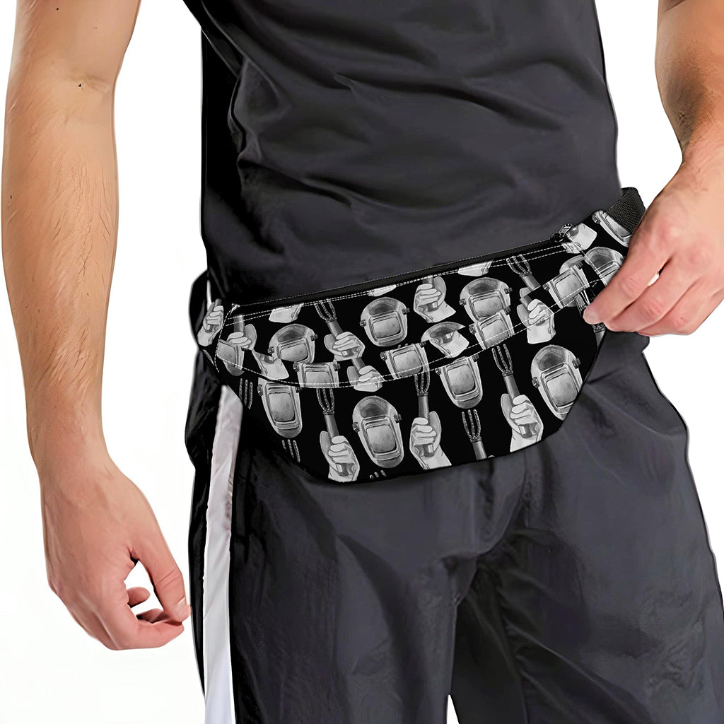 Watercolor Welder Pattern Print Fanny Pack