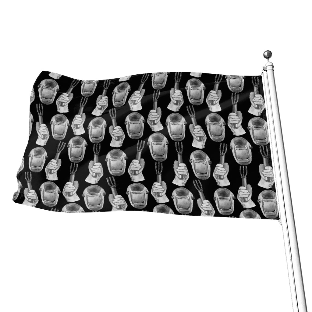 Watercolor Welder Pattern Print Flag